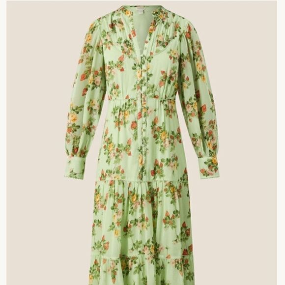 NWT Shirt dress viscose green size US 16 - Picture 11 of 12